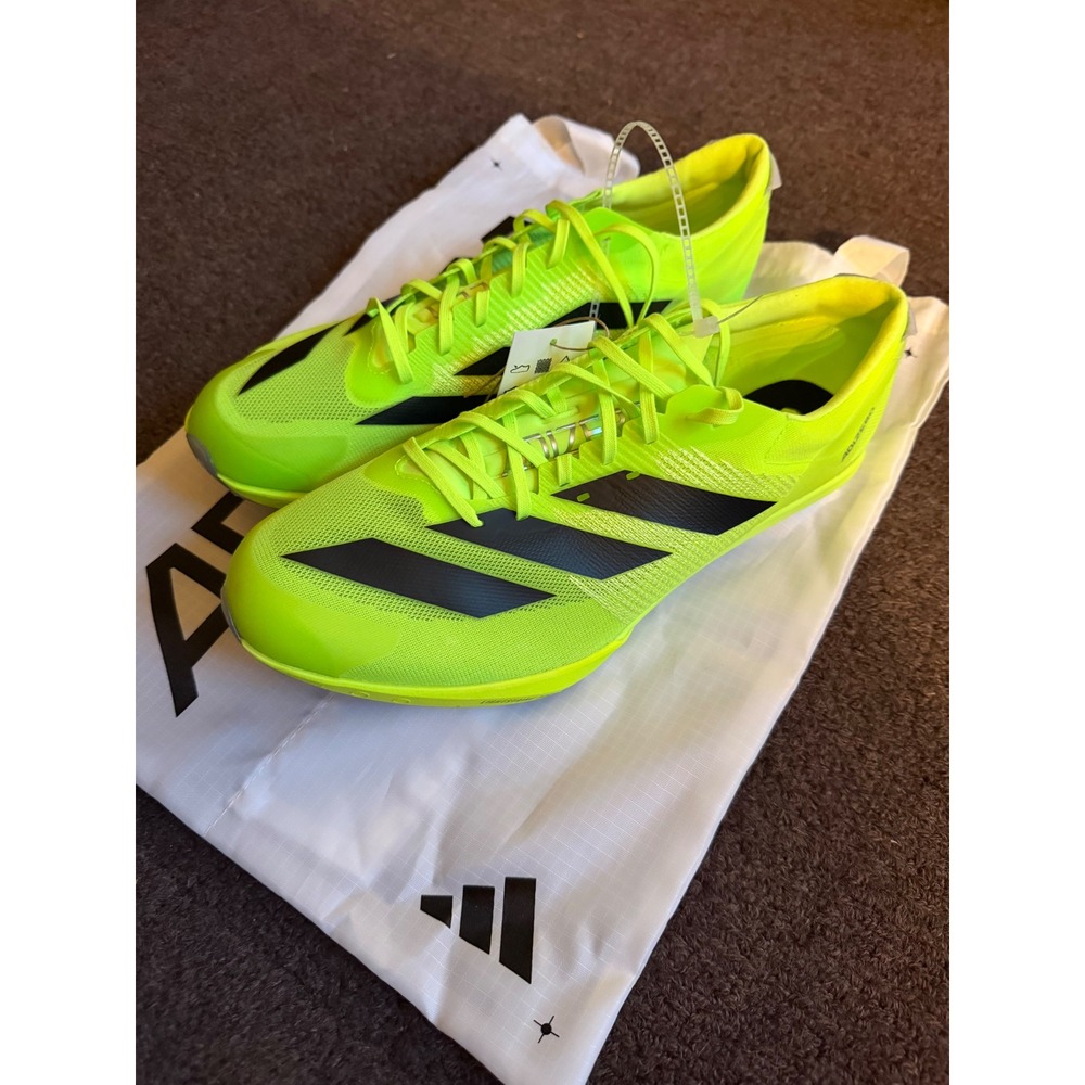 Adidas Adizero Finesse Mens 12 Track Field Spikes Signal Green‎ NWOB READ